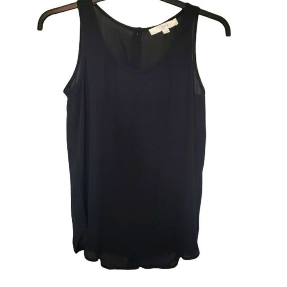3/$15 Loft Button Back Oversized Sleeveless Blouse Size XXS